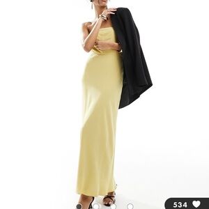 4th & Reckless yellow linen Maxi dress